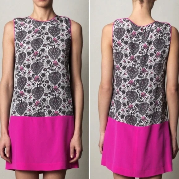 shop hot pink dress Dura One Shoulder Sequin Mini Dress main image 0